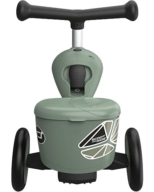 Scoot and Ride Monopattino e Triciclo 2in1 Highwaykick 1 Lifestyle - con Portaoggetti - Green Lines - Da 1 a 5 anni Monopattini