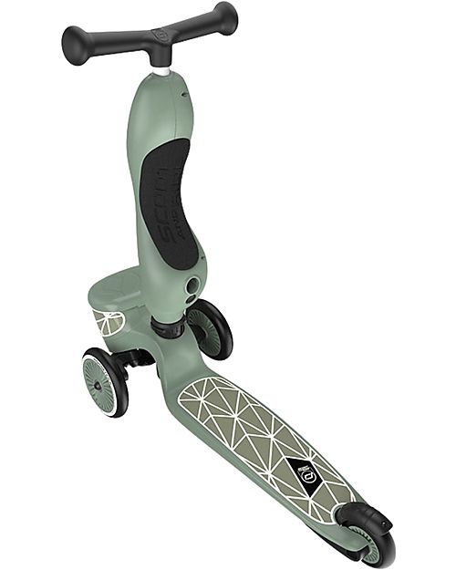 Scoot and Ride Monopattino e Triciclo 2in1 Highwaykick 1 Lifestyle - con Portaoggetti - Green Lines - Da 1 a 5 anni Monopattini
