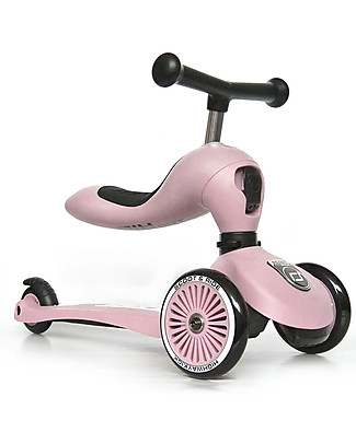 Scoot and Ride Monopattino e Triciclo 2in1 Highwaykick 1, Rosa - Da 1 a 5 anni Biciclette Senza Pedali