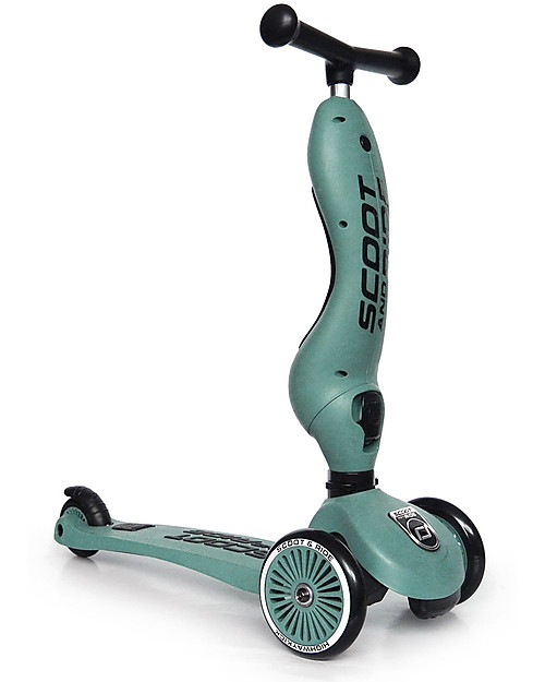 Scoot and Ride Monopattino e Triciclo 2in1 Highwaykick 1, Verde Foresta - Da 1 a 5 anni Monopattini