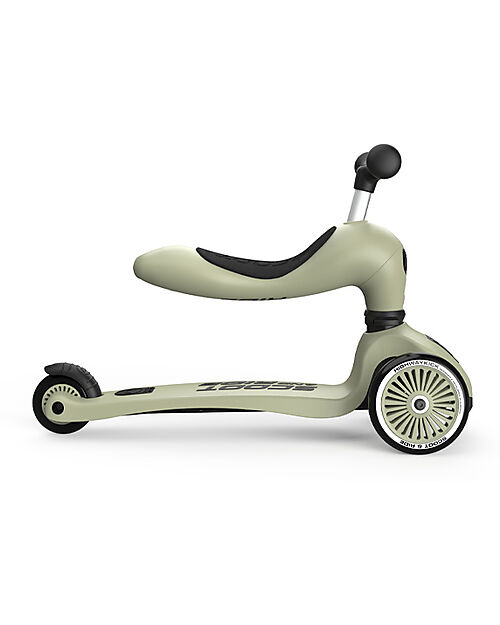 Scoot and Ride Monopattino e Triciclo 2in1 Highwaykick 1 - Verde Oliva - Da 1 a 5 anni Monopattini