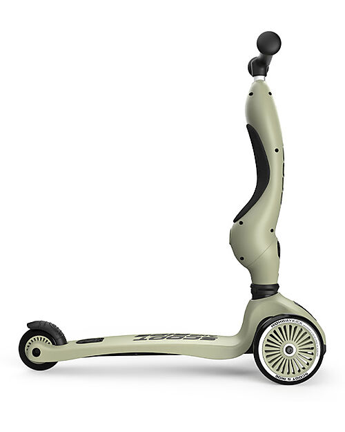 Scoot and Ride Monopattino e Triciclo 2in1 Highwaykick 1 - Verde Oliva - Da 1 a 5 anni Monopattini