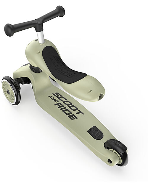 Scoot and Ride Monopattino e Triciclo 2in1 Highwaykick 1 - Verde Oliva - Da 1 a 5 anni Monopattini