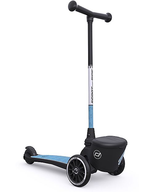 Scoot and Ride Monopattino HWK2 Lifestyle - Acciaio Riflettente - 2 ai 5 anni - Fino a 50kg! Monopattini