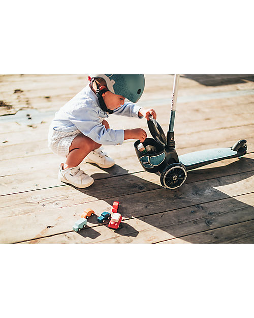 Scoot and Ride Monopattino HWK2 Lifestyle - Acciaio Riflettente - 2 ai 5 anni - Fino a 50kg! Monopattini