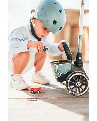 Scoot and Ride Monopattino HWK2 Lifestyle - Acciaio Riflettente - 2 ai 5 anni - Fino a 50kg! Monopattini