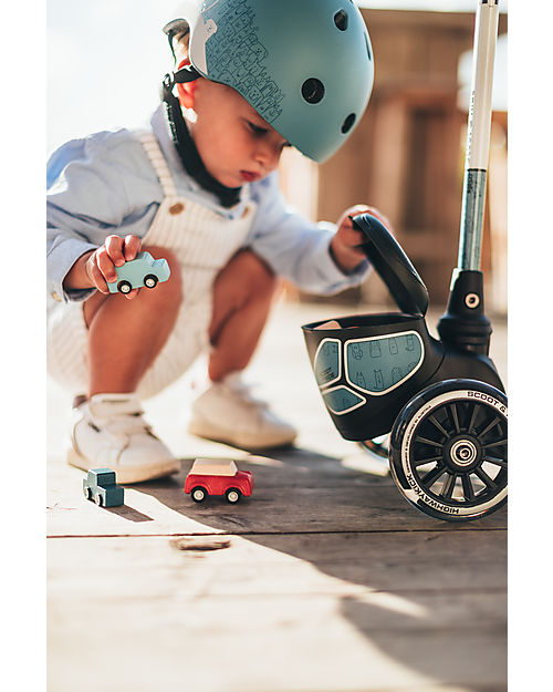 Scoot and Ride Monopattino HWK2 Lifestyle - Acciaio Riflettente - 2 ai 5 anni - Fino a 50kg! Monopattini