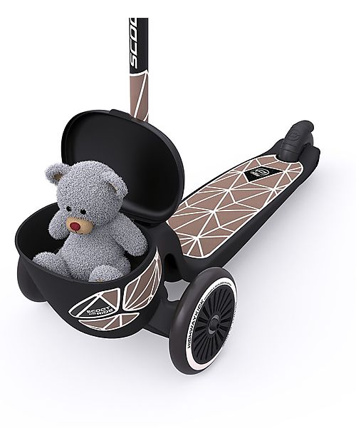 Scoot and Ride Monopattino HWK2 Lifestyle - Linee Marroni - 2 ai 5 anni - Fino a 50kg! Monopattini