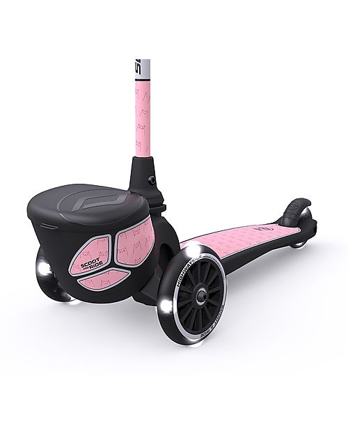 Scoot and Ride Monopattino HWK2 Lifestyle - Rosa Riflettente - 2 ai 5 anni - Fino a 50kg! Monopattini