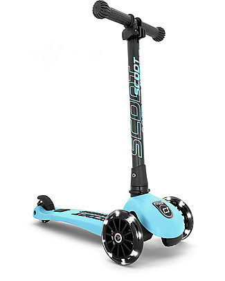 Scoot and Ride Monopattino Richiudibile Highwaykick 3 LED - Blu Mirtillo - Da 3 a 6 anni Biciclette Senza Pedali