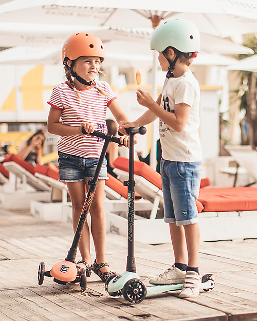 Scoot and Ride Monopattino Richiudibile Highwaykick 3 LED - Pesca -  Da 3 a 6 anni Monopattini