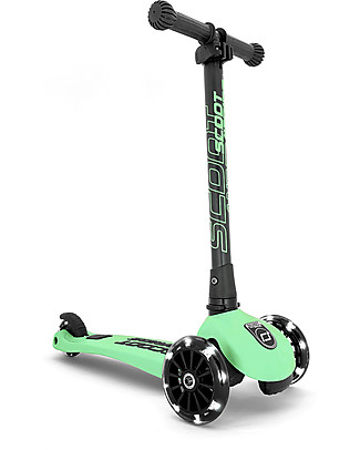 Scoot and Ride Monopattino Richiudibile Highwaykick 3 LED - Verde Kiwi - Da 3 a 6 anni Monopattini