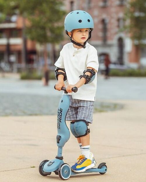 Scoot and Ride Set di Protezione Gomiti e Ginocchia XXS - Blu Acciaio Accessori Biciclette