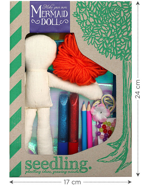 Seedling Crea la Tua Bambola Sirena - Kit Creativo (dai 5 anni) Kit Fai Da Te