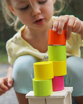 Selecta Coloro - Blocchi Colorati da Impilare Construzioni In Legno