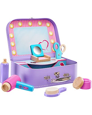 Selecta Gioco in Legno Beauty Case - Con tanti accessori! Attrezzi in Legno