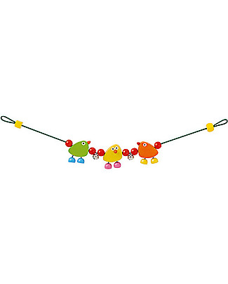 Selecta Piepolini - Gioco multicolore in legno per carrozzina e passeggino Accessori
