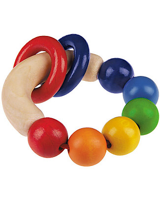 Selecta Rondello, Gioco in Legno Multicolore - Adatto dalla nascita! Attività Montessori