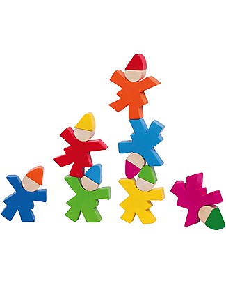 Selecta Stacking Gnomes, Personaggi in Legno da Impilare Construzioni In Legno