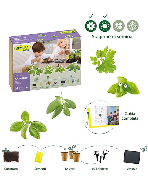 Sembra Big Kit Orto Erbe  - Pianta, cresci, raccogli 4 diverse piantine! Giochi da Giardinaggio
