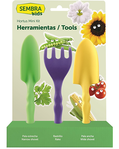 Sembra Mini Kit Attrezzi da Giardinaggio - Per seminare e coltivare le tue piantine! Giochi da Giardinaggio