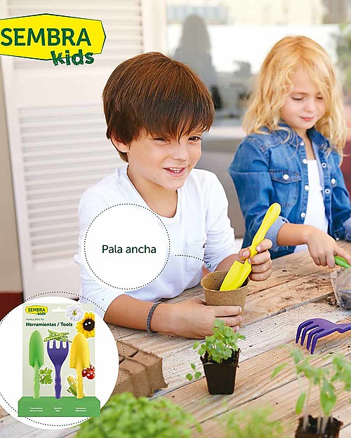 Sembra Mini Kit Attrezzi da Giardinaggio - Per seminare e coltivare le tue piantine! Giochi da Giardinaggio