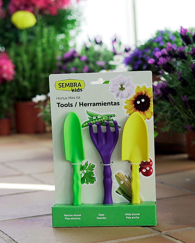 Sembra Mini Kit Attrezzi da Giardinaggio - Per seminare e coltivare le tue  piantine! unisex (bambini)