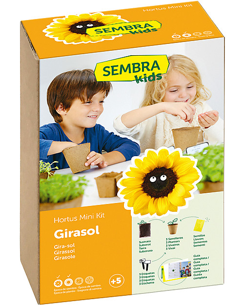 Sembra Mini Kit Orto Girasole - Pianta, cresci, raccogli la tua piantina! Giochi STEM
