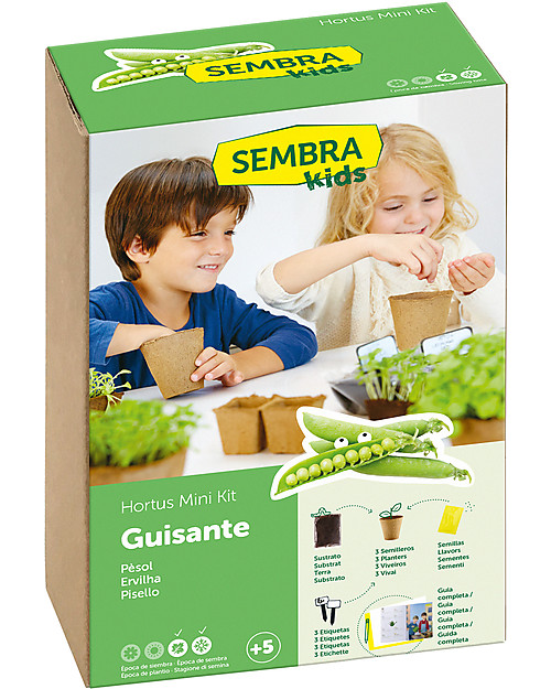 Sembra Mini Kit Orto Piselli - Pianta, cresci, raccogli la tua piantina! Giochi da Giardinaggio