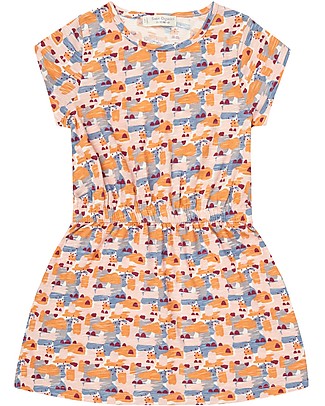 Sense Organics Abito Bimba Maniche Corte Melda - Abstract - 100% cotone bio Vestiti