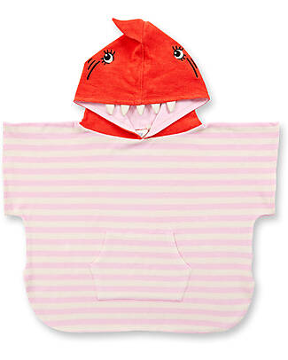 Sense Organics Accappatoio Poncho Alvi - Righe Rosa - Squalo - 100% Cotone Bio Accappatoi e Asciugamani