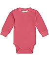 Sense Organics Body Manica Lunga Milan - Rosa Scuro - 100% Jersey Waffle di Cotone Bio GOTS Body Manica Lunga