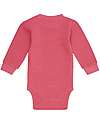 Sense Organics Body Manica Lunga Milan - Rosa Scuro - 100% Jersey Waffle di Cotone Bio GOTS Body Manica Lunga