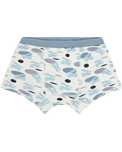 Sense Organics Boxer Prince Pacco da 2 - Aeroplani/Righe - 100% cotone bio Slip