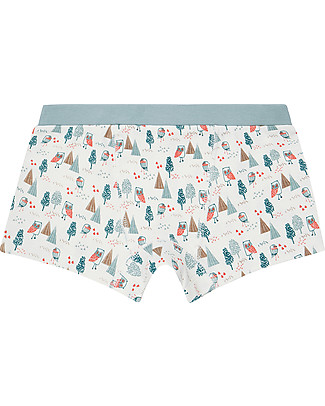 Sense Organics Boxer Prince Pacco da 2 - Gufi/Righe - 100% cotone bio Slip