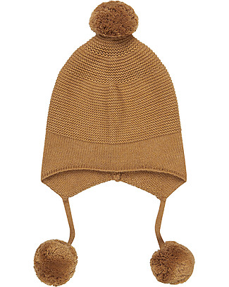 Sense Organics Cappellino Baby Lavorato a Maglia Marcel - Caramello Cappelli Invernali