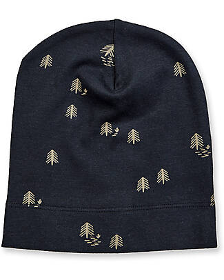 Sense Organics Cappello Invernale Kai - Nero - Trees - 100% Cotone Bio GOTS Cappelli Invernali