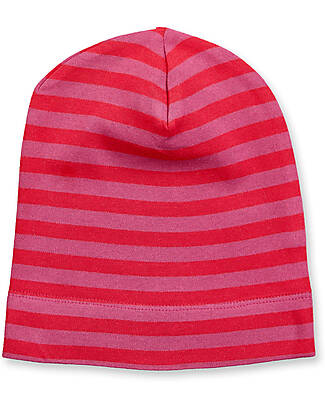 Sense Organics Cappello Invernale Kai - Rosso Lampone Strisce - 100% Cotone Bio GOTS Cappelli Invernali