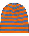 Sense Organics Cappello Kai - Arancione Blu Polvere Strisce - 100% Cotone Bio GOTS Cappelli Invernali