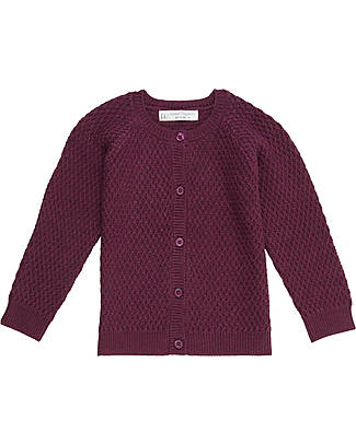 Sense Organics Cardigan a Maglia Elia - Melanzana - 100% Cotone Bio GOTS Cardigan