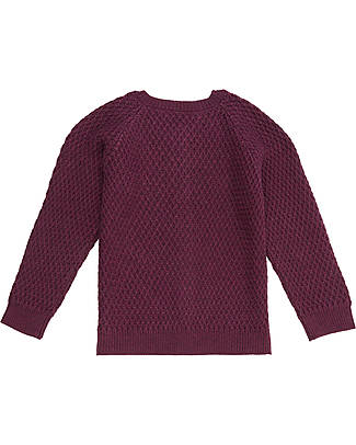 Sense Organics Cardigan a Maglia Elia - Melanzana - 100% Cotone Bio GOTS Cardigan