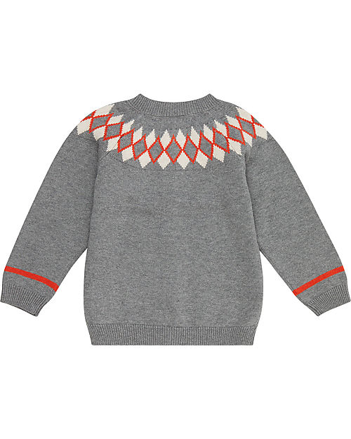 Sense Organics Cardigand Maxim - Grigio - 100% Cotone Bio GOTS Cardigan