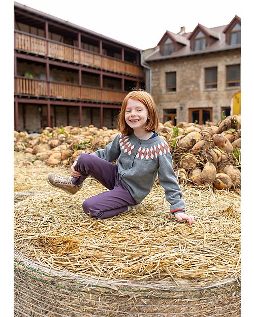 Sense Organics Cardigand Maxim - Grigio - 100% Cotone Bio GOTS Cardigan