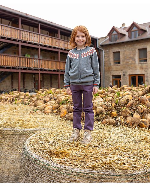 Sense Organics Cardigand Maxim - Grigio - 100% Cotone Bio GOTS Cardigan