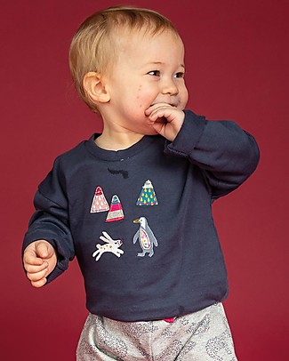 Sense Organics Felpa Baby Nolani - Artic Scene - 100% Cotone Bio Spazzolato Felpe