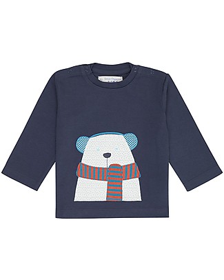 Sense Organics Maglia a Maniche Lunghe Elan - Orso Polare - 100% Cotone Bio Maglie Manica Lunga