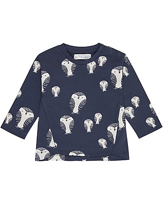 Sense Organics Maglia Baby Maniche Lunghe Klara - Gufi - 100% Cotone Bio Maglie Manica Lunga