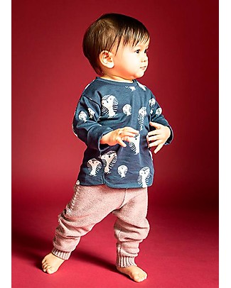 Sense Organics Maglia Baby Maniche Lunghe Klara - Gufi - 100% Cotone Bio Maglie Manica Lunga