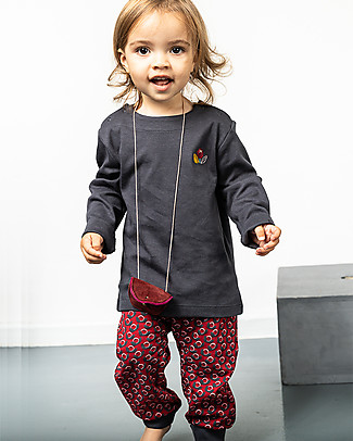 Sense Organics Maglia Baby Maniche Lunghe Leja - Navy/Bacche - 100% Cotone Bio Maglie Manica Lunga