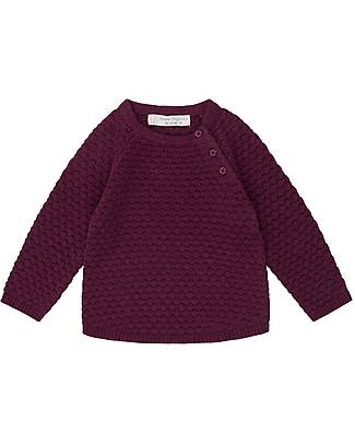 Sense Organics Maglia Bebè Keme - Melanzana - 100% Maglia di Cotone Bio GOTS Maglioni